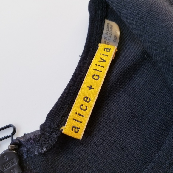 Alice + Olivia Black Cutout Sleeve Dress - Picture 5 of 8